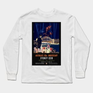 Australia 150th Anniversary Vintage Poster 1938 Long Sleeve T-Shirt